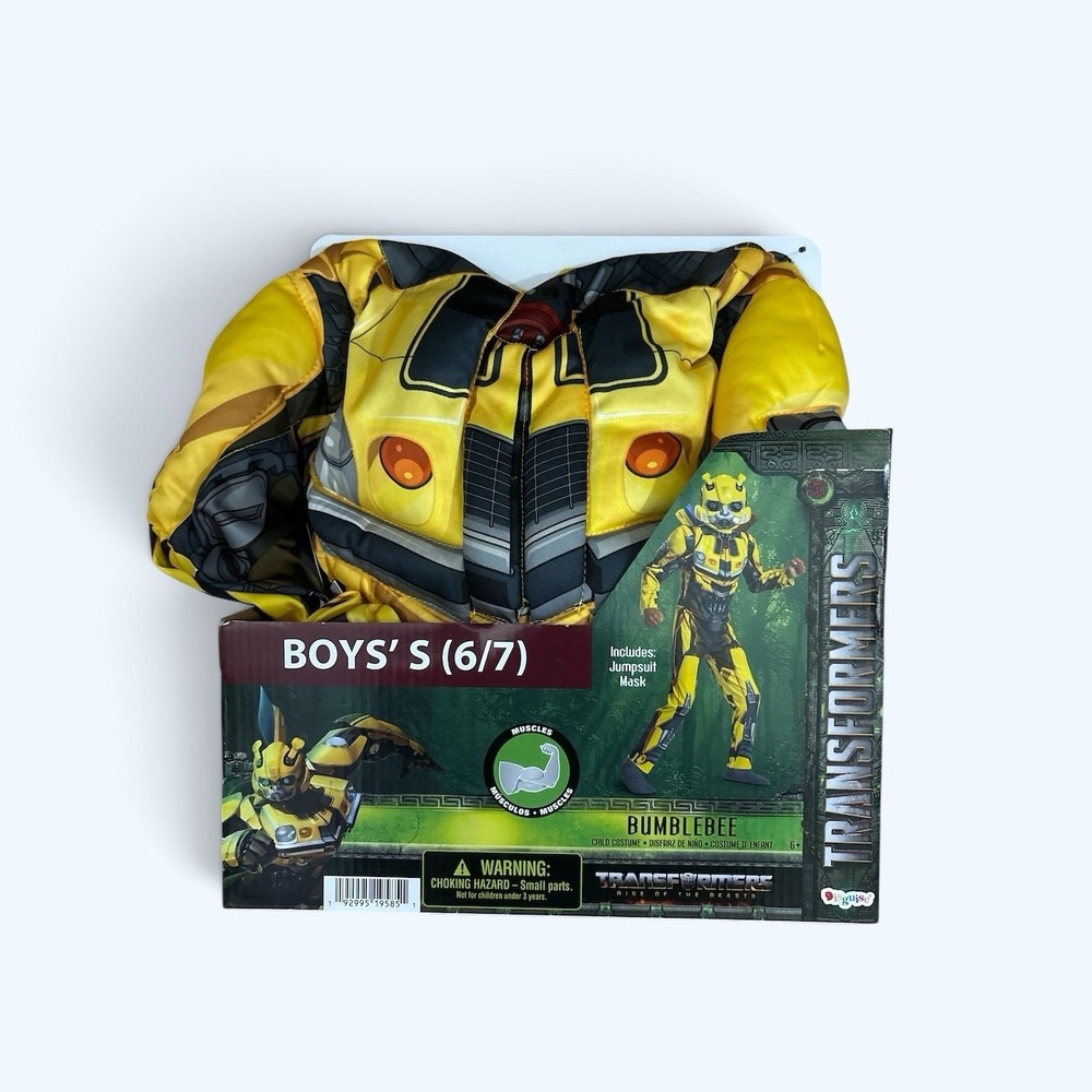 Disguise Transformers Bumblebee Muscle Costume Boys Size S 6/7 NWT